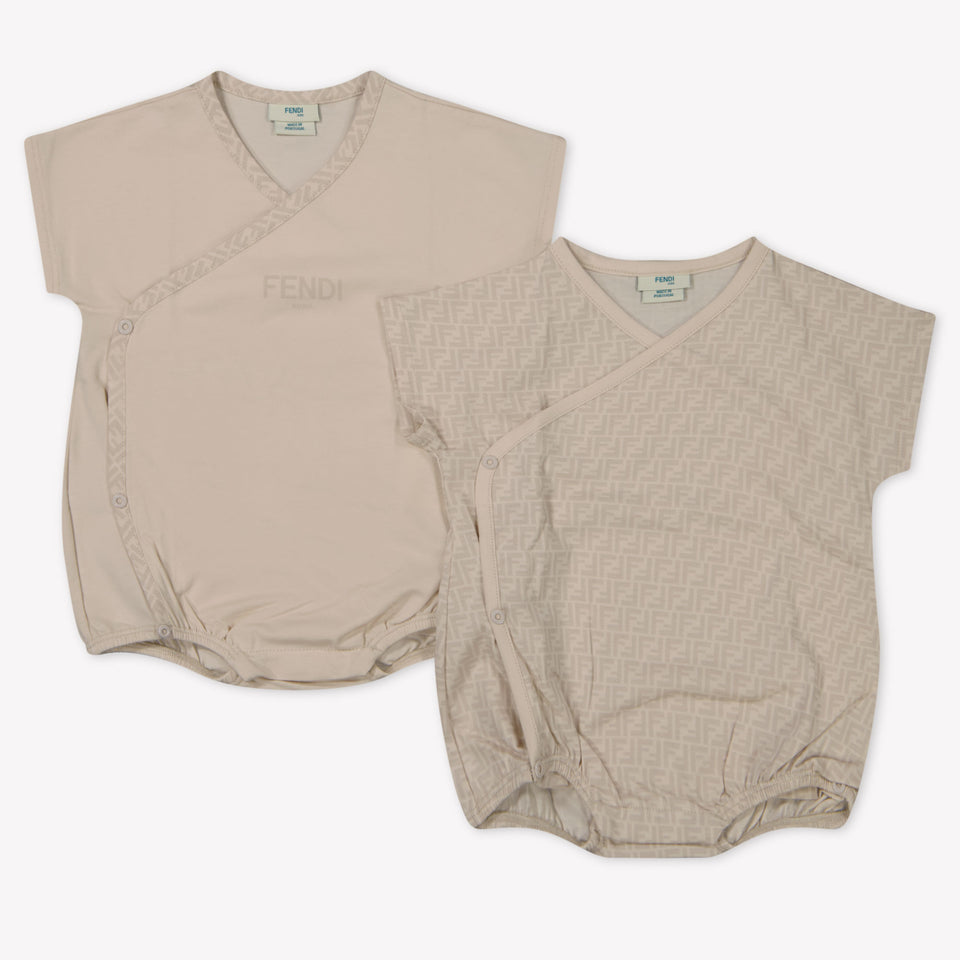 Fendi Baby Unisex Box Anzug Beige