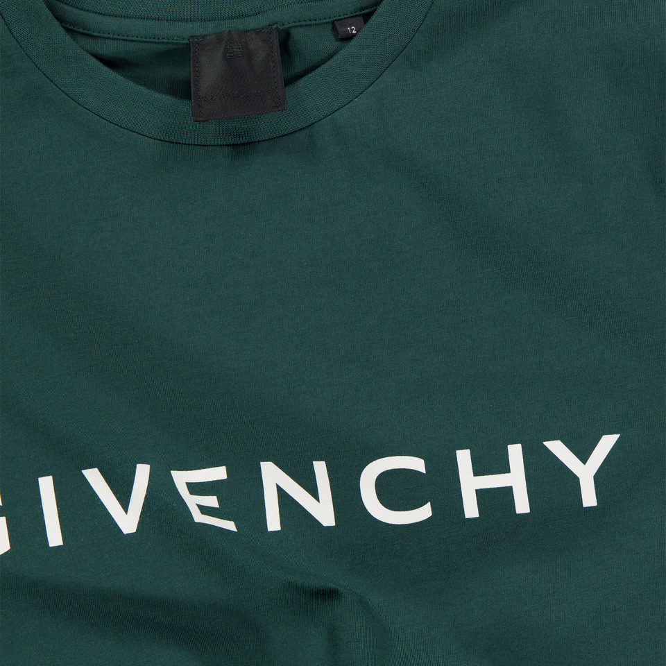 Givenchy Kinder Jungen T-Shirt Dunkelgrün