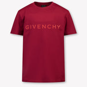 Givenchy Niño Chicos Camiseta en Burdeos