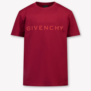 Givenchy Niño Chicos Camiseta en Burdeos