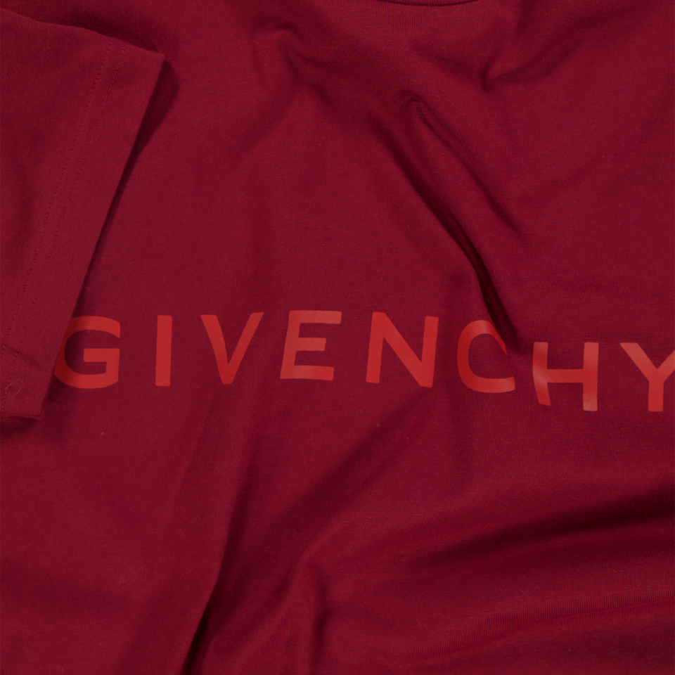 Givenchy Niño Chicos Camiseta en Burdeos
