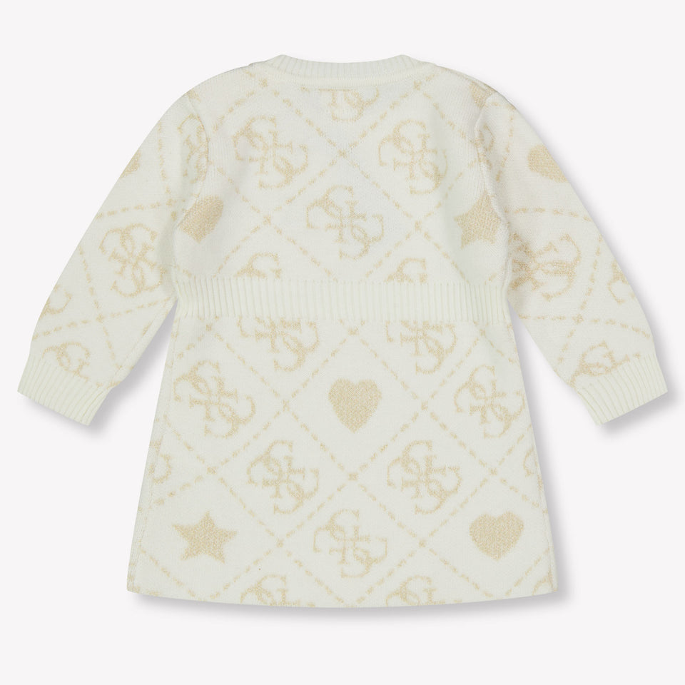 Guess Bambino Ragazze Vestito Off White