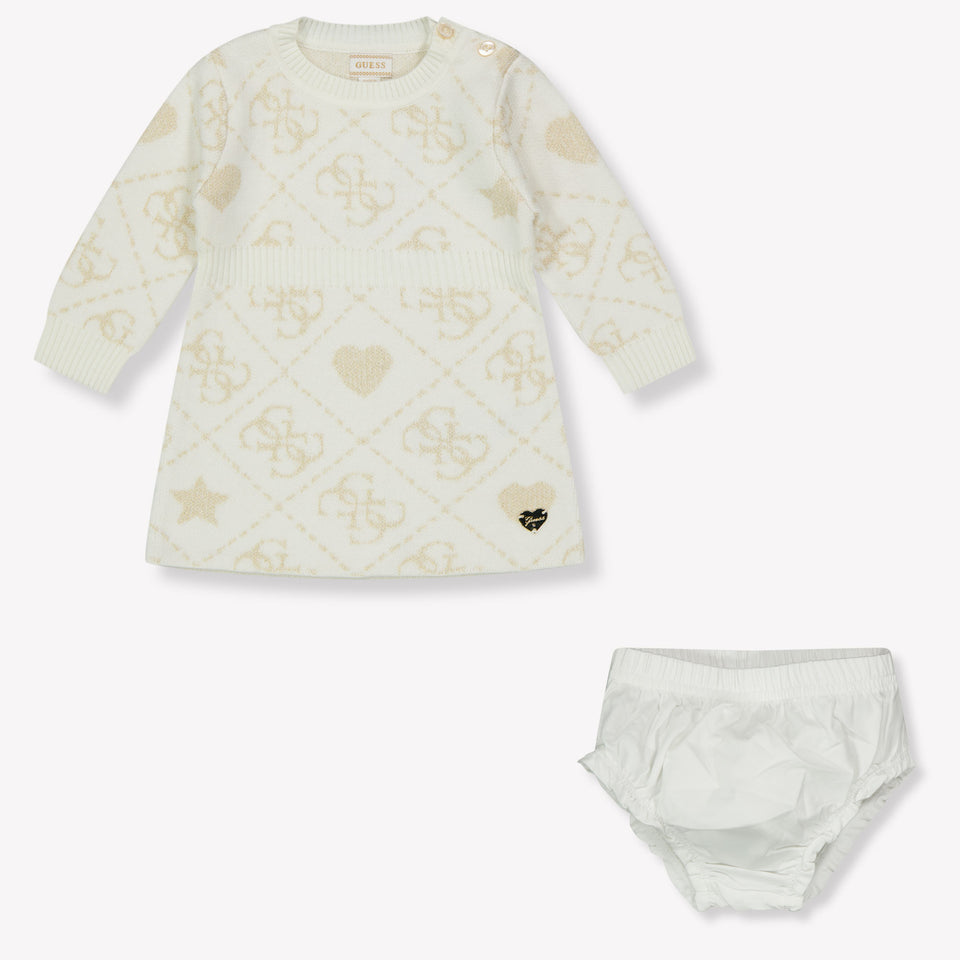 Guess Bambino Ragazze Vestito Off White
