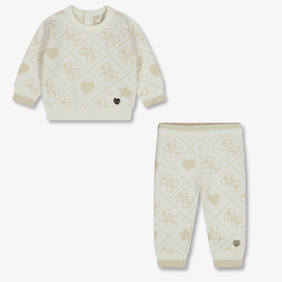 Guess Baby Meisjes Setje In Off White