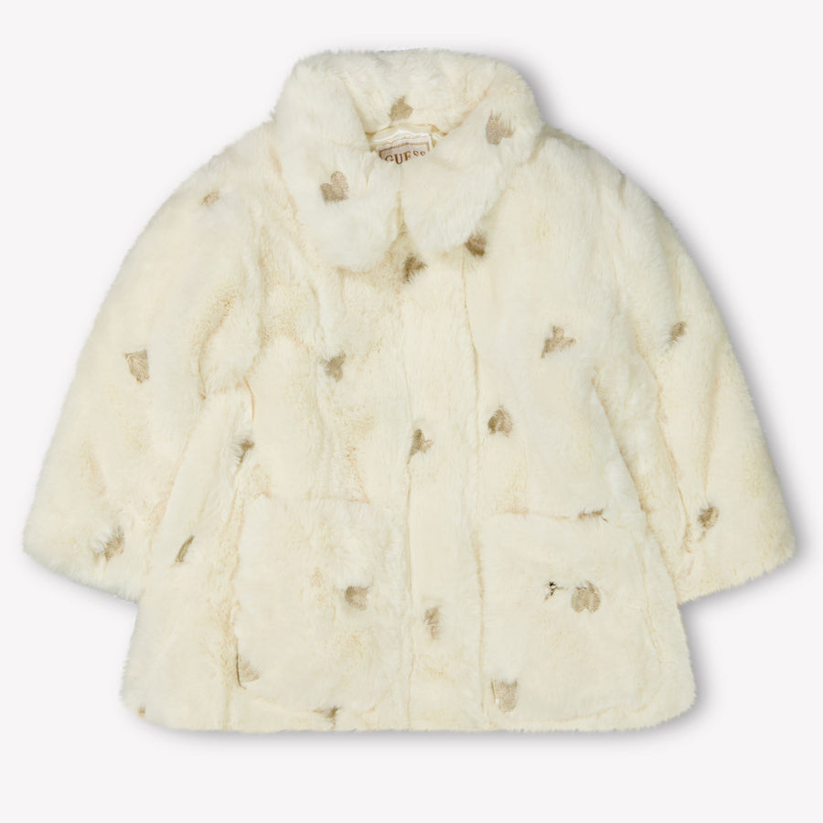 Guess Bebé Chicas Chaqueta de piel sintética en Blanco roto