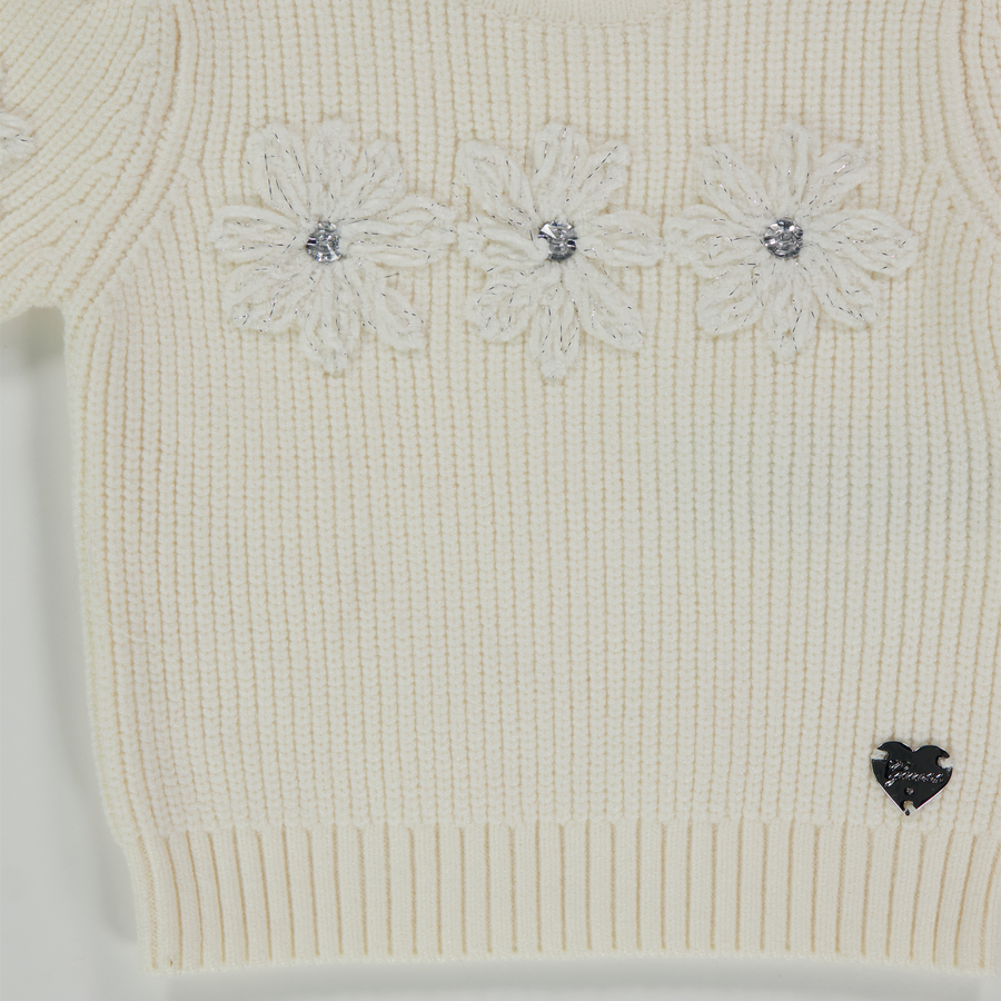 Guess Bébé Filles Pull dans le blanc off