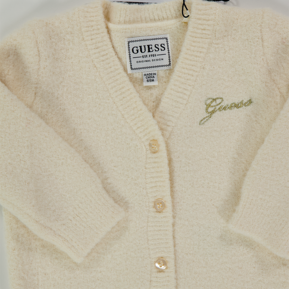 Guess Bebé Chicas Chaleco Blanco Roto