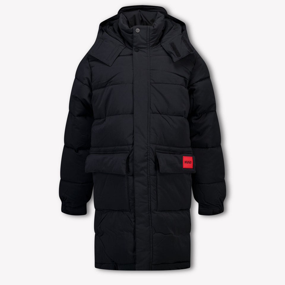 Hugo Kinder Garçons Veste d'hiver Noir