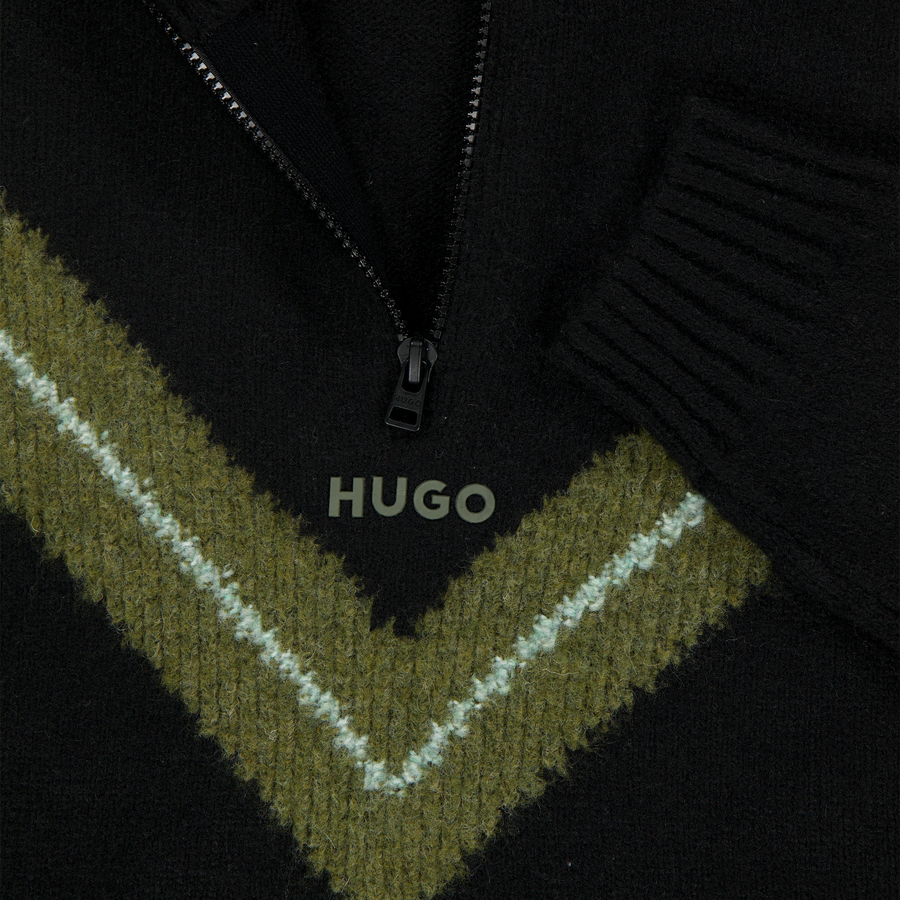 HUGO Kinder Jongens Trui In Zwart
