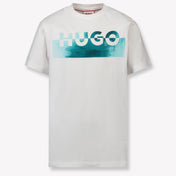 Hugo Kinder Garçons T-shirt Blanc