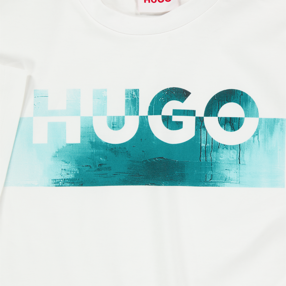 Hugo Kinder Garçons T-shirt Blanc