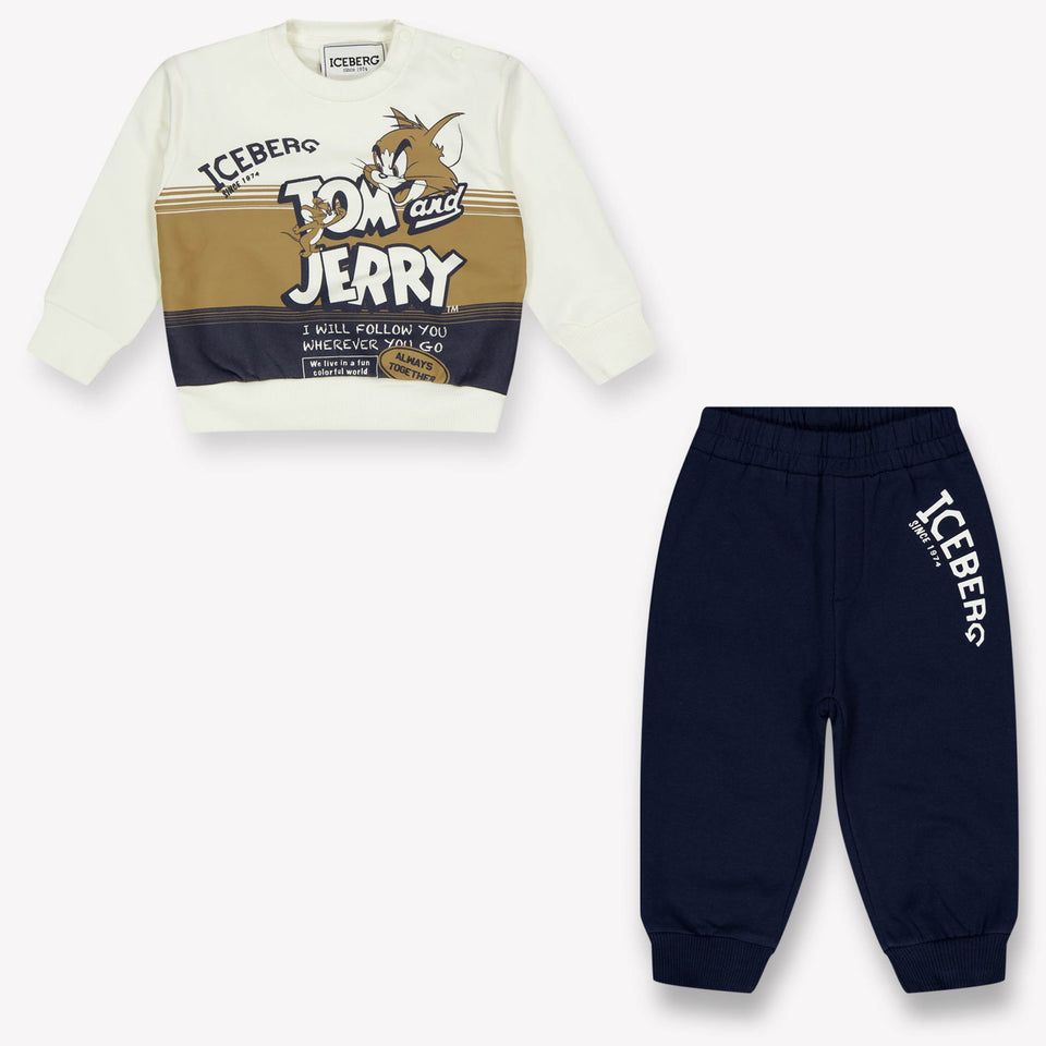 Iceberg Baby Jungen Jogging -Anzug Grauweiß