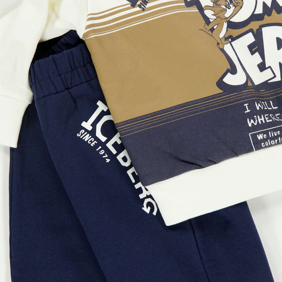 Iceberg Baby Jungen Jogging -Anzug Grauweiß