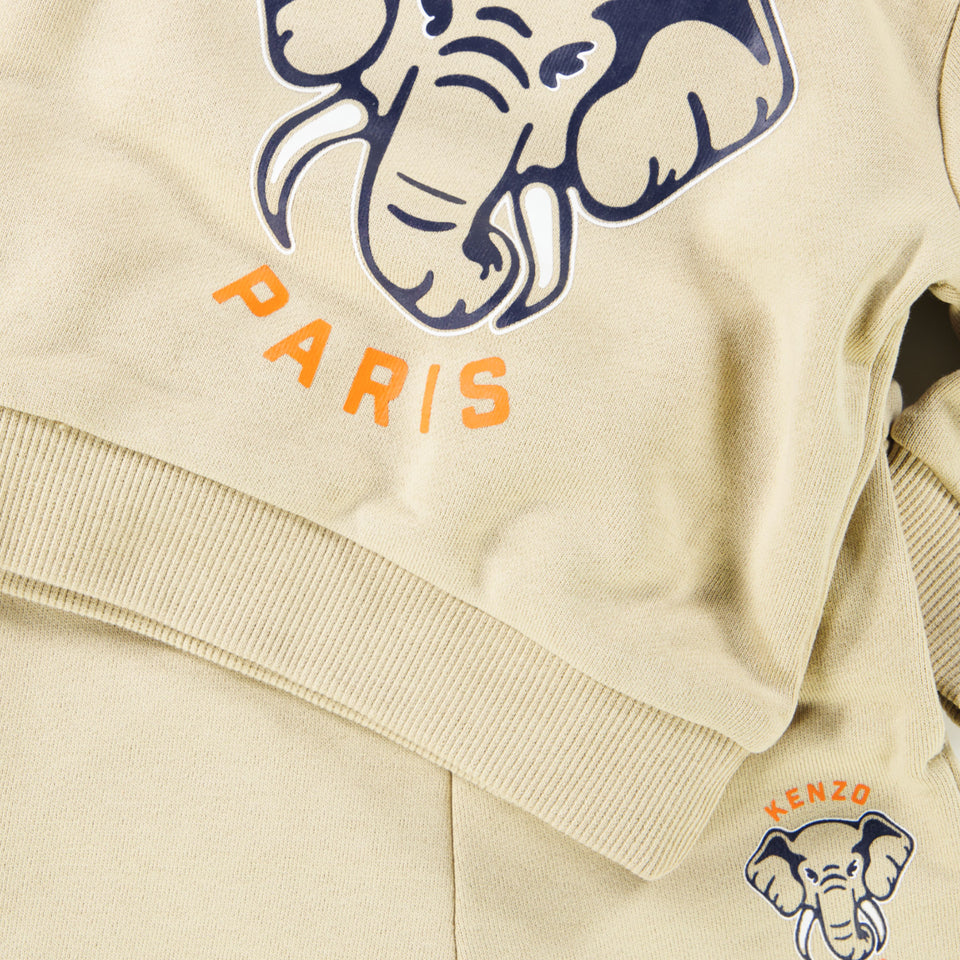 Kenzo kids Bébé Garçons Costume de jogging Beige Clair