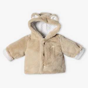 First Bebé Chicas Chaqueta de piel sintética en Beige