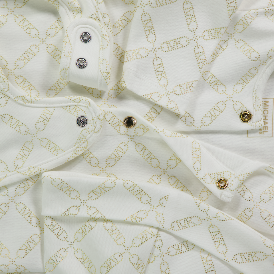 Michael Kors Baby Girls Playsuit  Offwhite