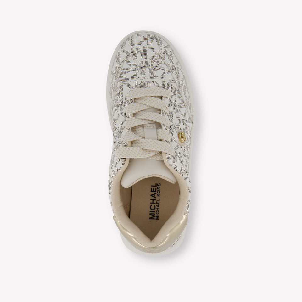Michael Kors Chicas Zapatillas Blanco Roto