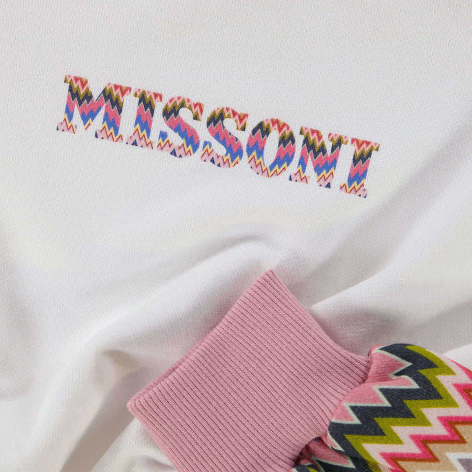 Missoni Enfant Filles Pull Blanc
