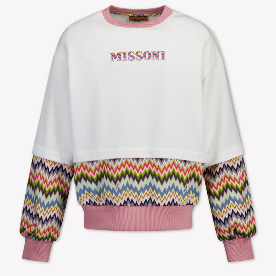 Missoni Enfant Filles Pull Blanc