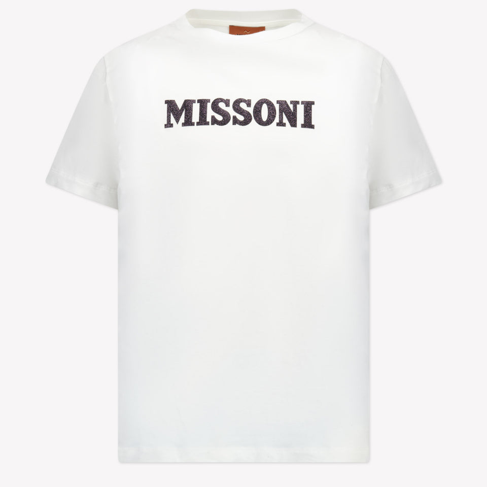 Missoni Kinder Meisjes T-Shirt In Wit