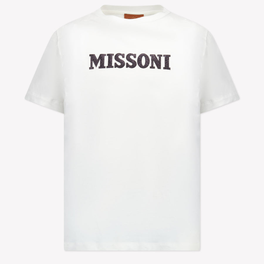 Missoni Niño Chicas Camiseta en Blanco
