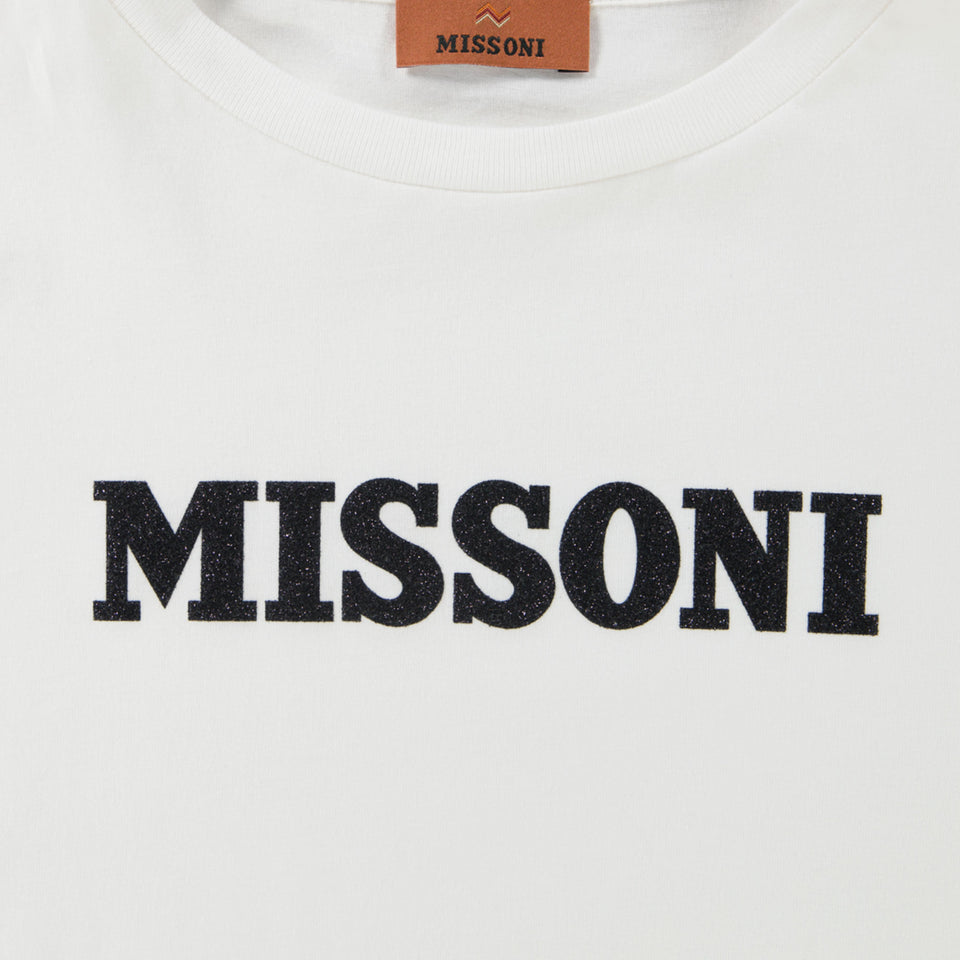 Missoni Kinder Meisjes T-Shirt In Wit