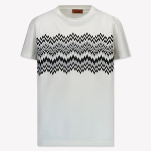 Missoni Niño Chicas Camiseta en Blanco