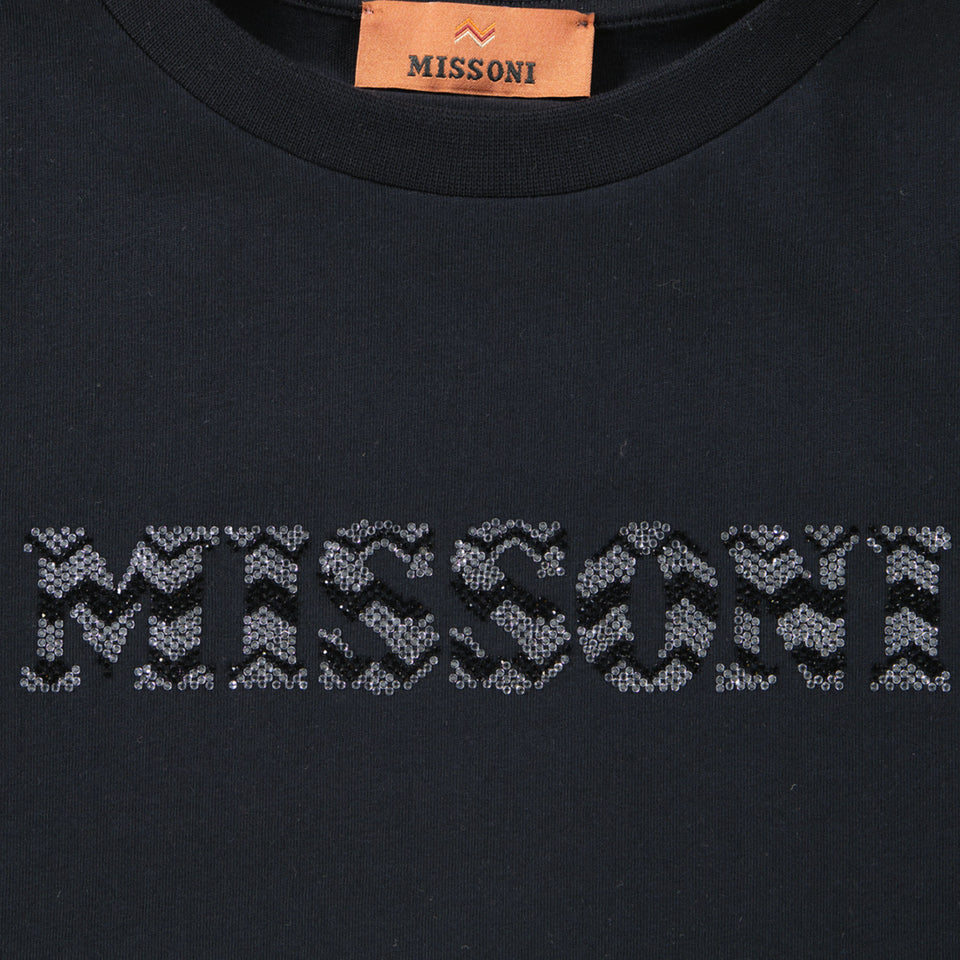 Missoni Kids Girls  T-Shirt Black