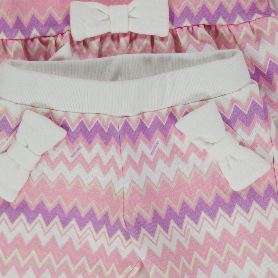 Missoni Bébé Filles Costume de jogging Rose Léger