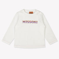 Missoni Bebé Chicas Camiseta en Blanco