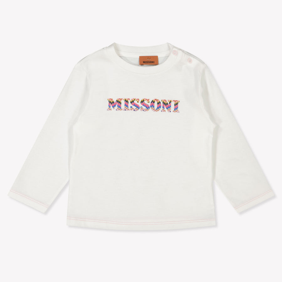 Missoni Bebé Chicas Camiseta en Blanco