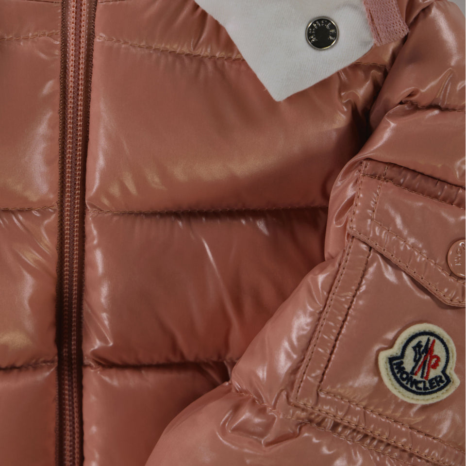 Moncler Bady Baby Mädchen Winterjacke Altrosa