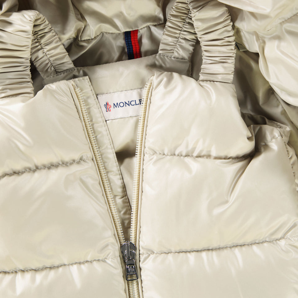 Moncler Baby Unisex Skipak In Beige