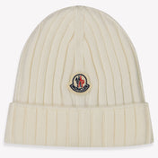 Moncler Bambino Unisex Cappello in Off White