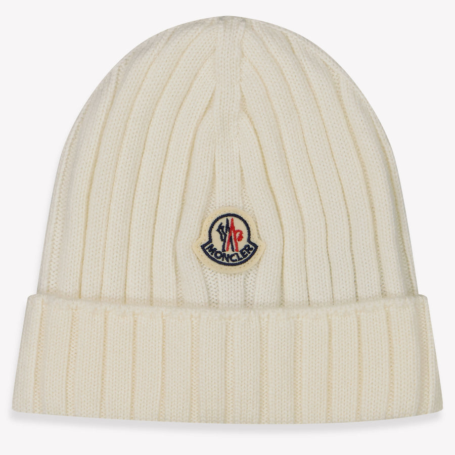Moncler Baby Unisex Muts In Off White