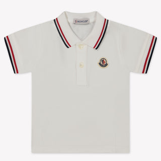 Moncler Bambino Ragazzi Polo Bianco