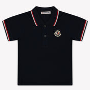 Moncler Bambino Ragazzi Polo Navy