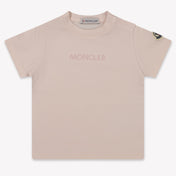 Moncler Bambino Ragazze Maglietta dentro Rosa Chiaro
