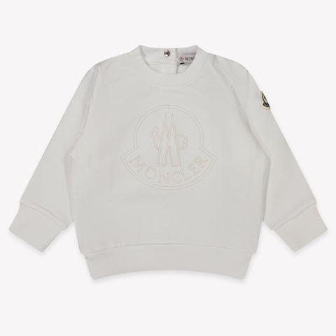 Moncler Bebé Chicos Suéter en Blanco Roto