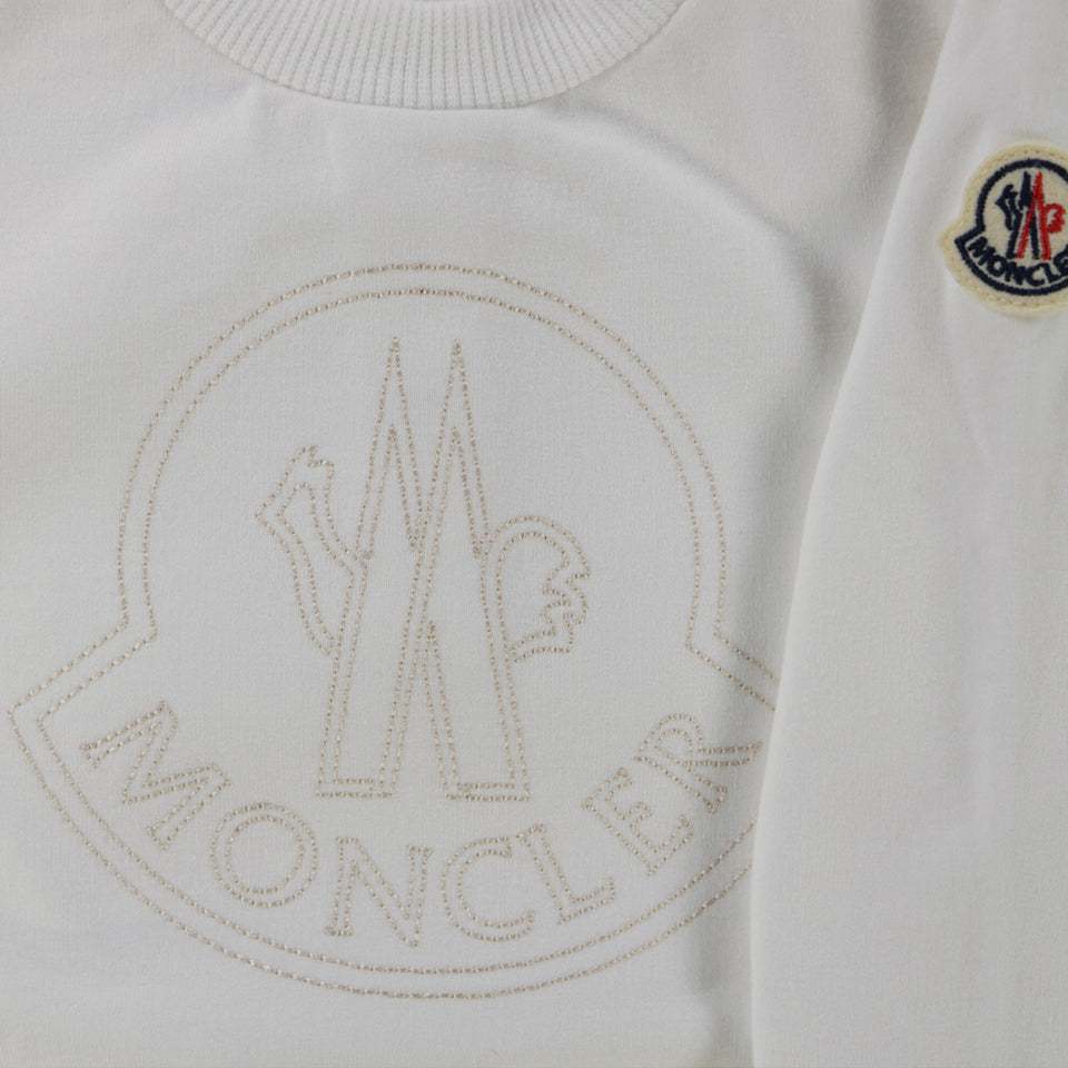 Moncler Bebé Chicos Suéter en Blanco Roto