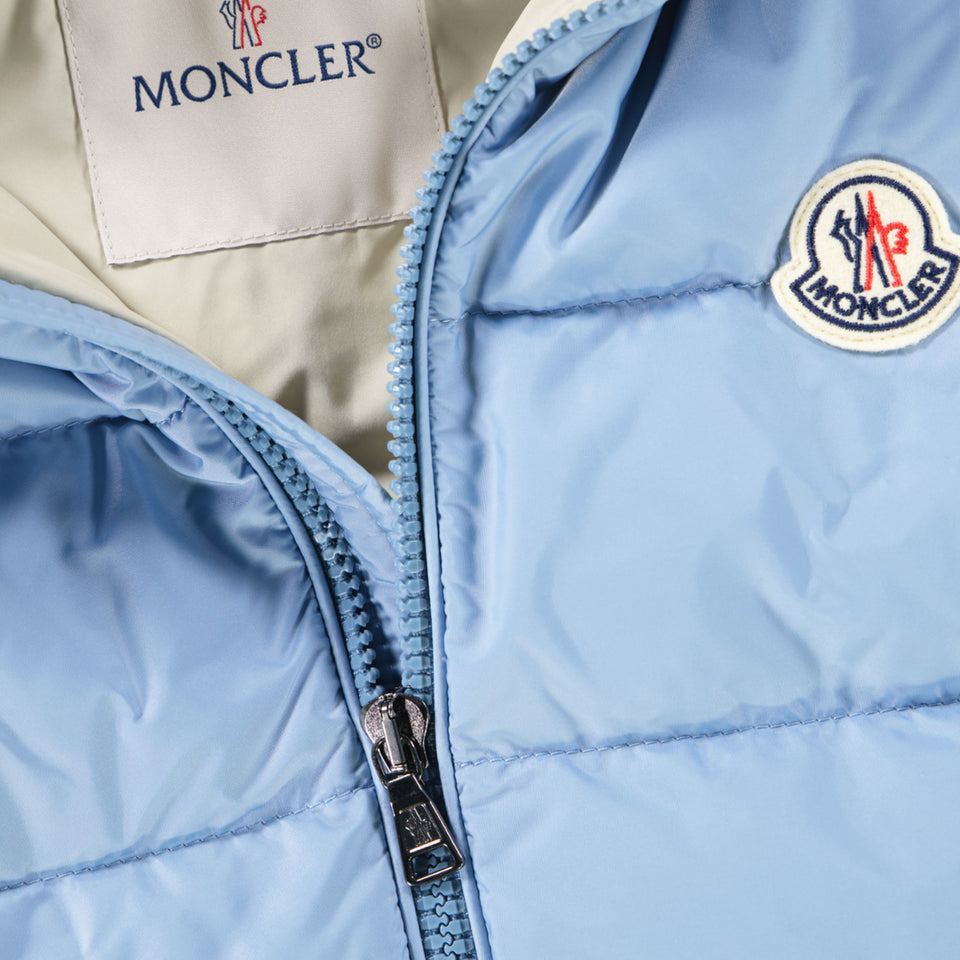 Moncler Fudo Kinder Jongens Bodywarmer In Licht Blauw