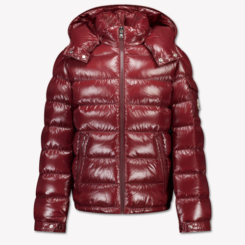 Moncler Niños mayas Chicos Chaqueta de invierno Burdeos