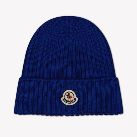 Moncler Ragazzo Unisex Cappello in Blu Cobalto