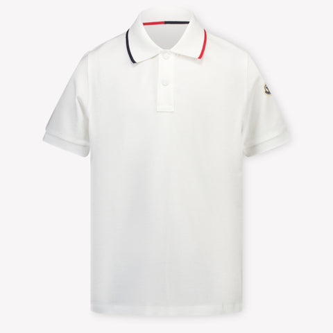 Moncler Niño Chicos Polo Blanco