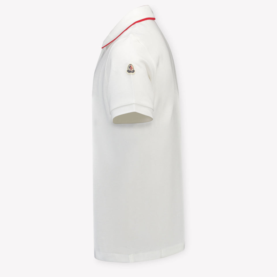 Moncler Niño Chicos Polo Blanco