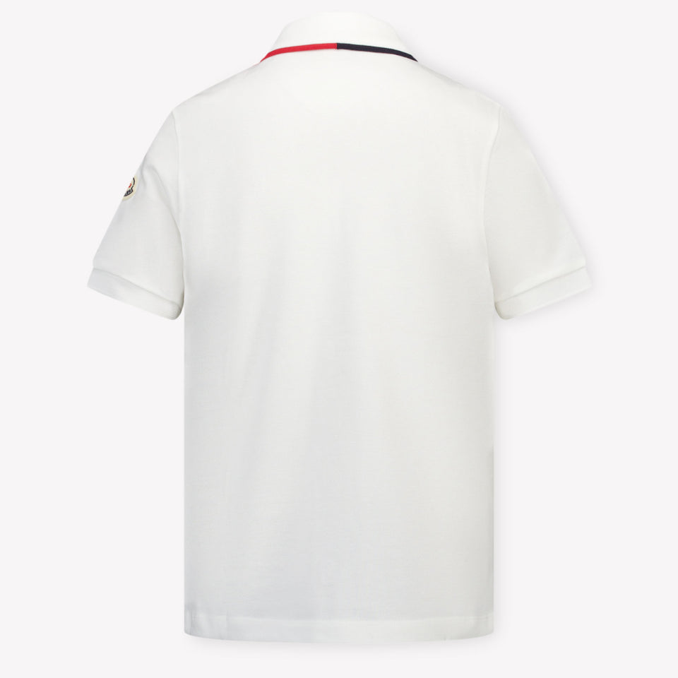 Moncler Niño Chicos Polo Blanco
