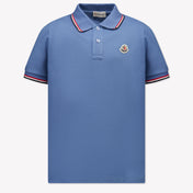 Moncler Niño Chicos Polo Azul Claro