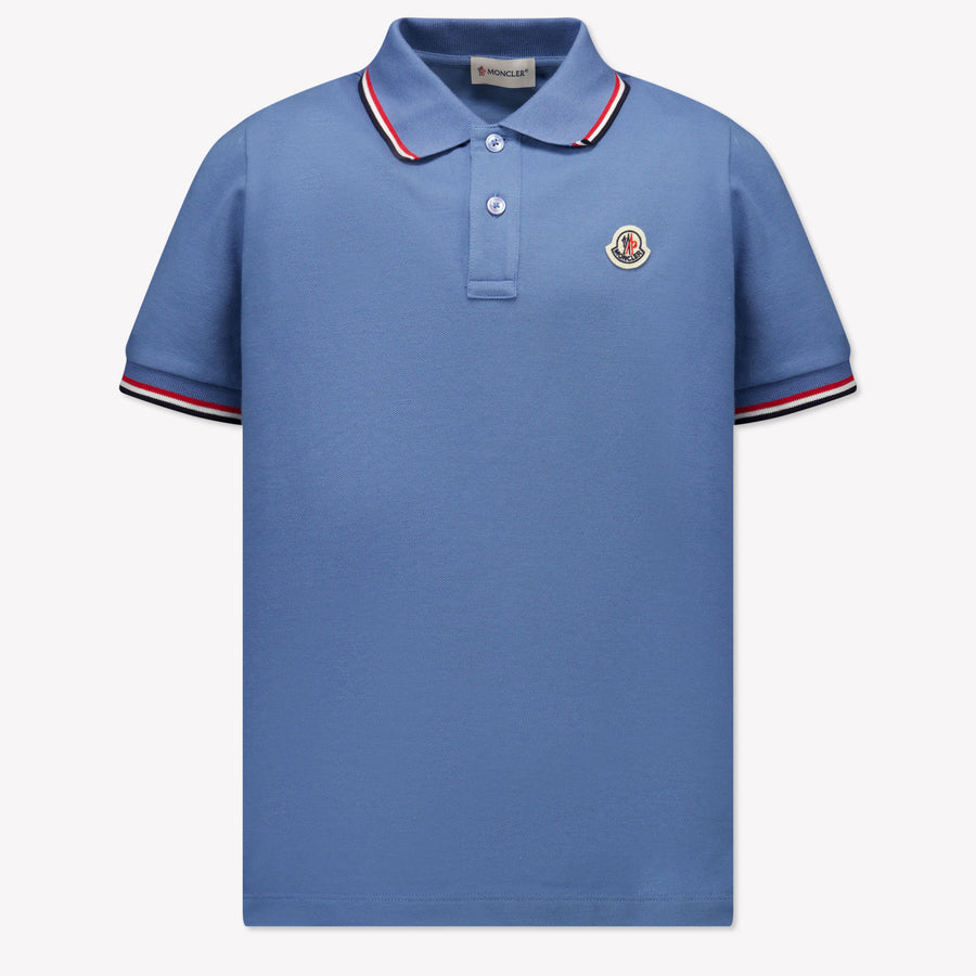 Moncler Niño Chicos Polo Azul Claro