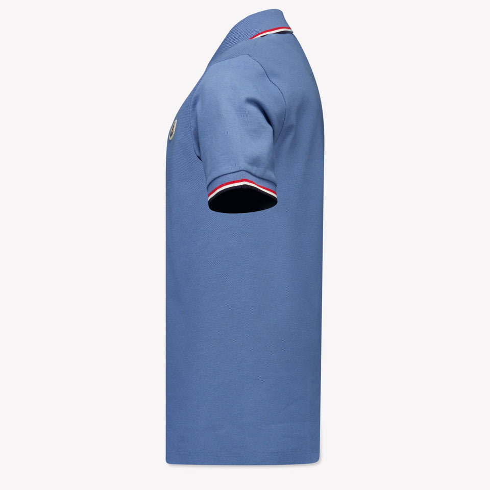 Moncler Niño Chicos Polo Azul Claro