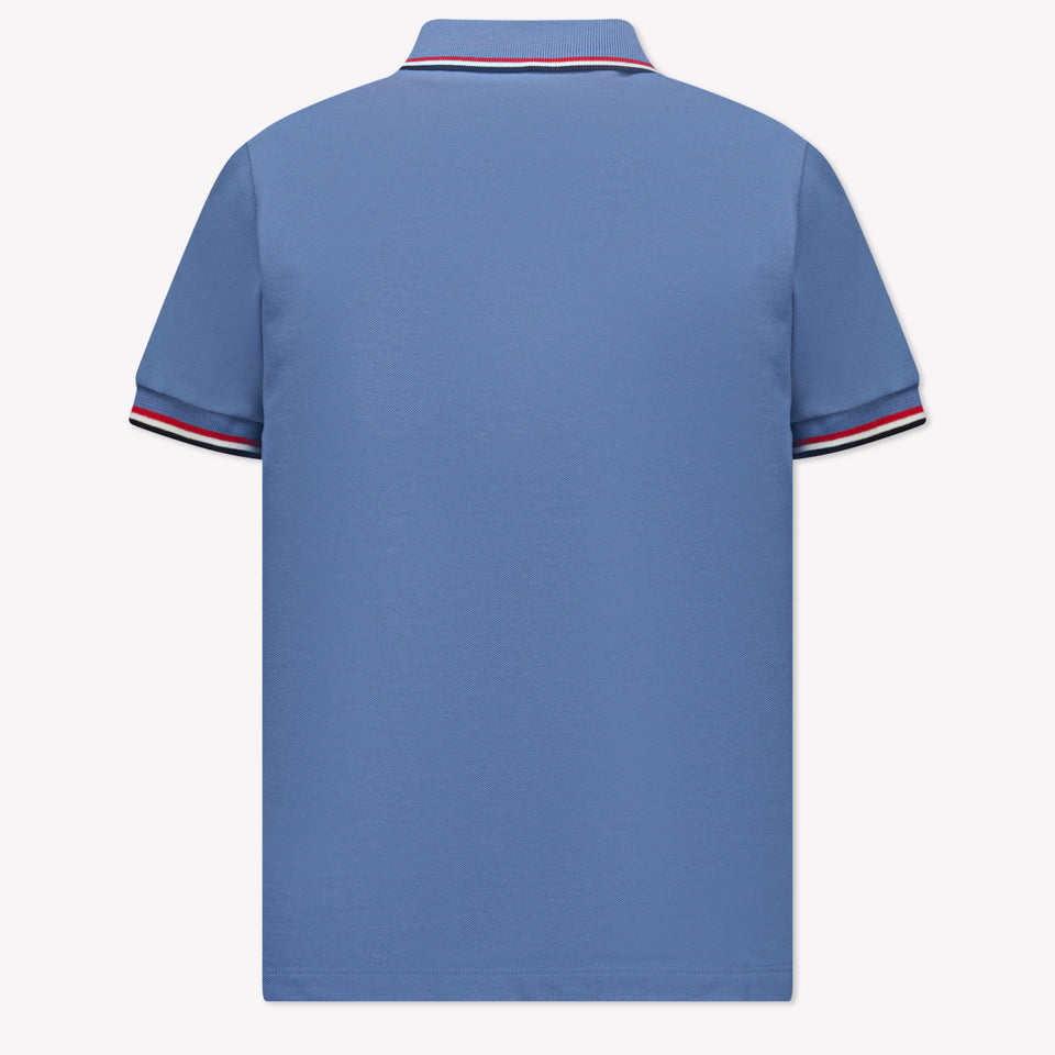 Moncler Niño Chicos Polo Azul Claro